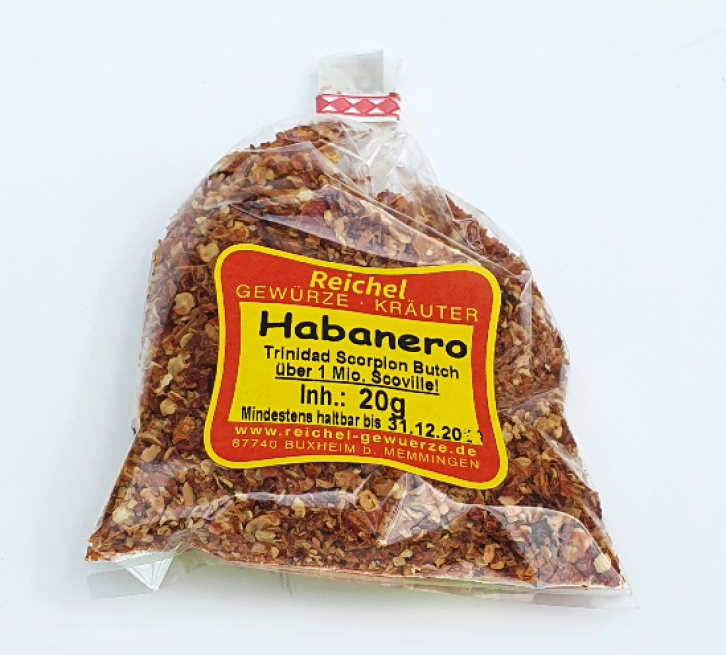 Preview: Habanero Trinidad Scorpion Butch Chili geschrotet